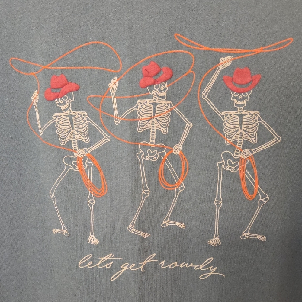 Let's Get Rowdy Skeleton Rodeo Short Sleeve Tshirt - Picture 4 of 6